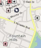 Click for a Map display of all Fountain Hills homes for sale in the AZ MLS